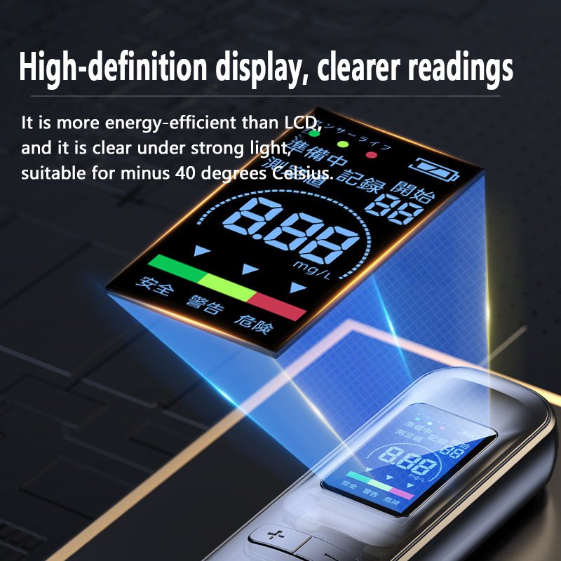 High Sensitivity Breathalyzer Alcohol Tester High Precision Mini Alcohol Detector
