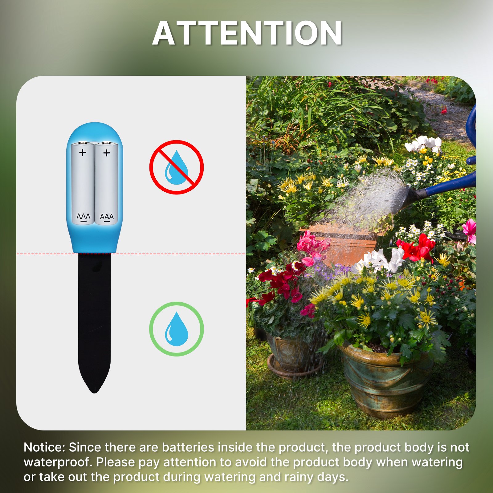 Zigbee Blue tooth Soil Temperature Moisture Sensor Plant Monitor Detector Garden Automation Irrigation