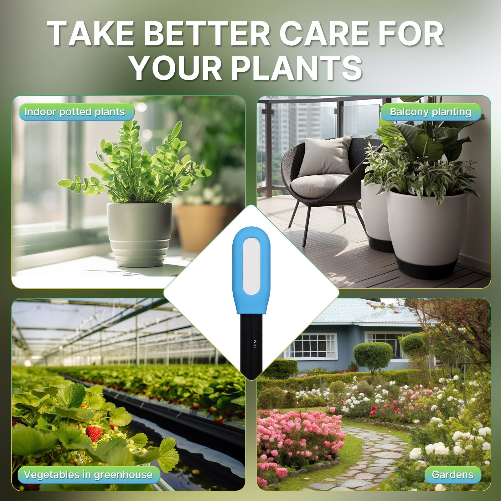 Zigbee Blue tooth Soil Temperature Moisture Sensor Plant Monitor Detector Garden Automation Irrigation