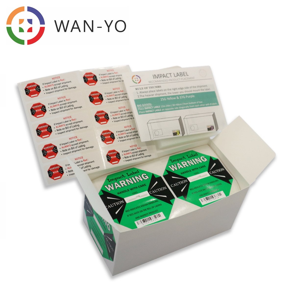 Impact and Vibration Detector - Impact Label 100G Wan-Yo