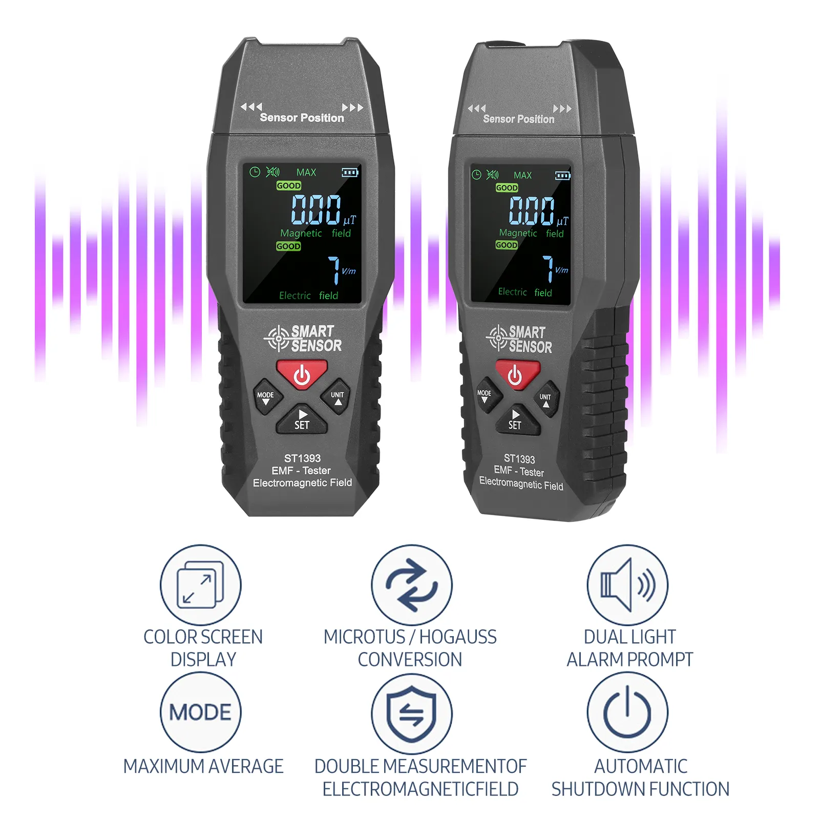 ST1393 Professional Electromagnetic Radiation Detector Digital liquid Crystal Electromagnetic Field Radiation Tester