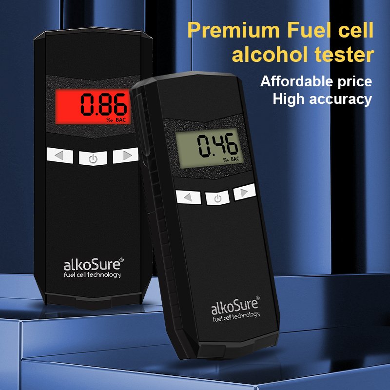 Highest accuracy fuel cell alcohol tester breathalyser portable test device