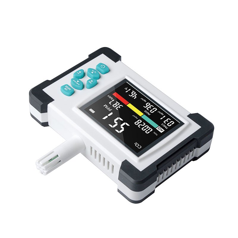 Multiple function 7 in 1 Air quality monitor new air quality outdoor monitoring tool CO2 HCHO TVOC AQI PM TEM HUM detect