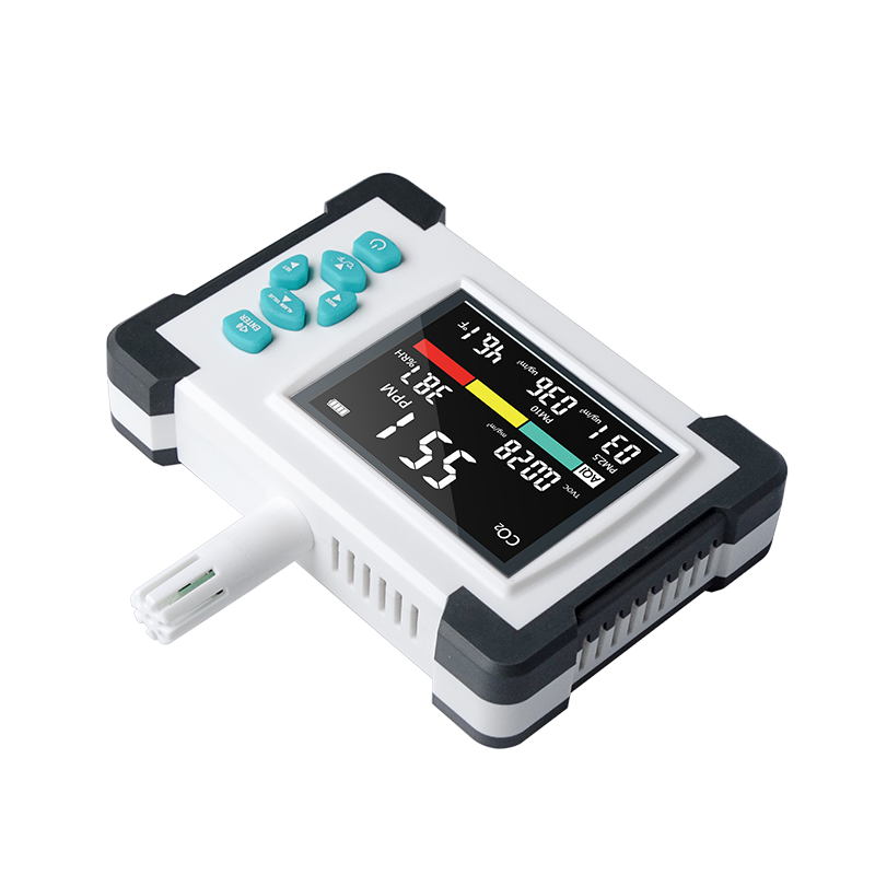 7-in-1 CO2 Meter Tester Carbon Dioxide Detector Air Quality Monitor TVOC,PM,HCHO,TEM,HUM