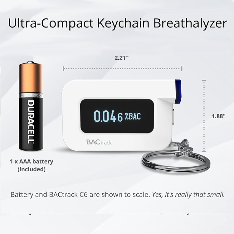 Professional-Grade Accuracy C6 Keychain Breathalyzer