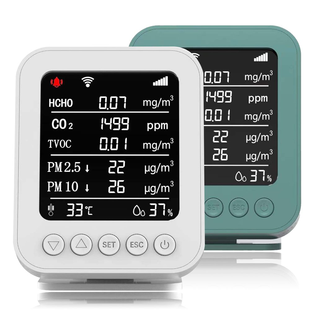 HCHO/TVOC/PM2.5/CO2 Sensor Gas Detector with Lora module Air Quality monitor IOT air solution thermostat system for HVAC