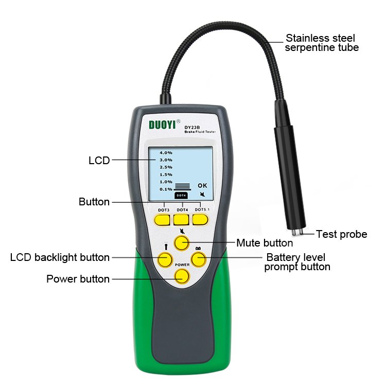 DY23/DY23B Car Diagnostic Tools Automotive Brake Fluid Tester Detector