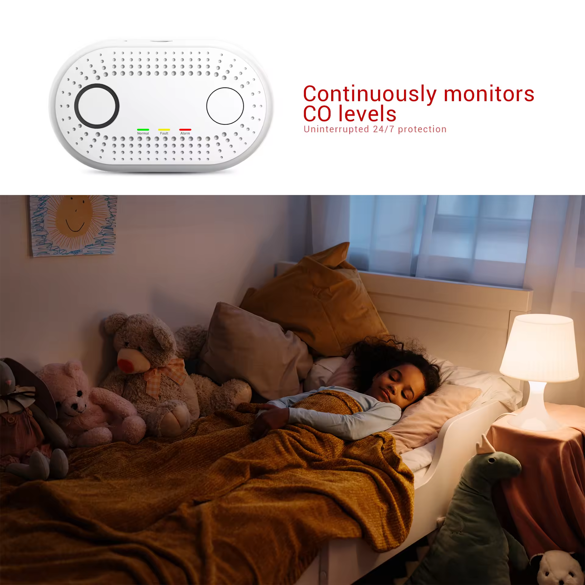 ANKA EN50291Home Carbon Monoxide Detectors co alarms with 10 years Battery Powered co detector alarms