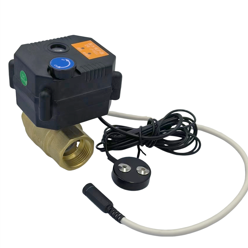Factory good quality brass PVC stainless steel 1/2 3/4 inch 1'' water leak detection sensor auto cut off shut protection valve