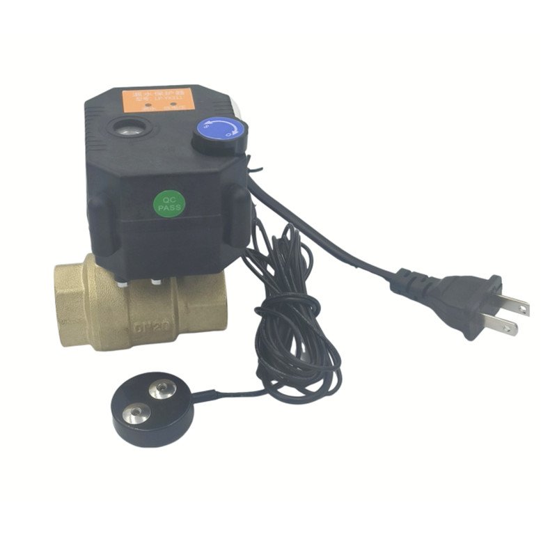 Factory good quality brass PVC stainless steel 1/2 3/4 inch 1'' water leak detection sensor auto cut off shut protection valve