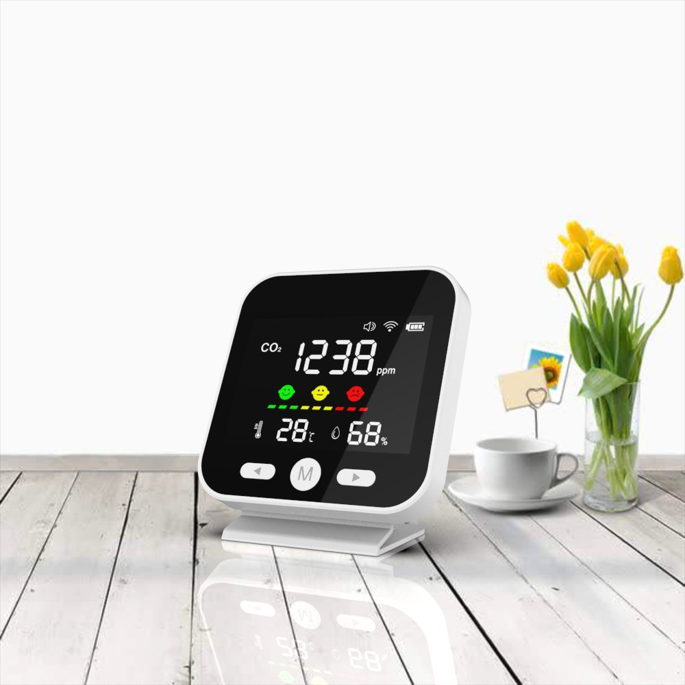 TUYA Portable CO2 Detector DM89Wifi Air Quality Meter with NDIR Sensor Rechargeable Battery Carbon Dioxide Meter