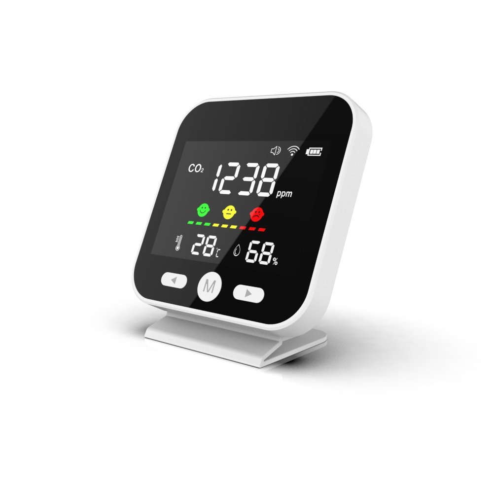 TUYA Portable CO2 Detector DM89Wifi Air Quality Meter with NDIR Sensor Rechargeable Battery Carbon Dioxide Meter