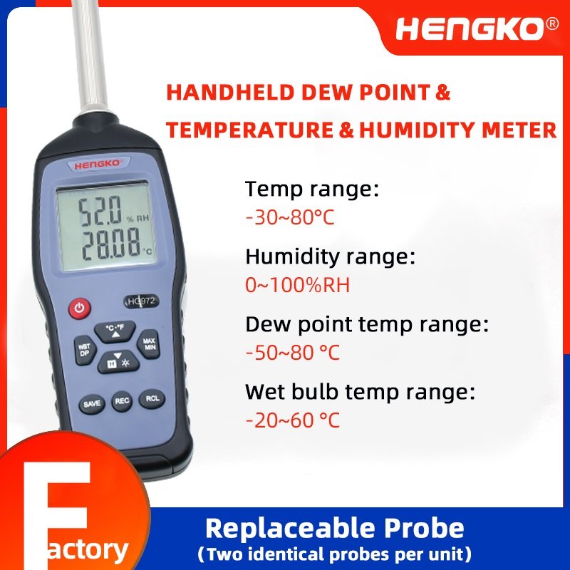 HK972 Food Storage Electronic Humidity and Temperature Sensor USB Data Logger Recorder