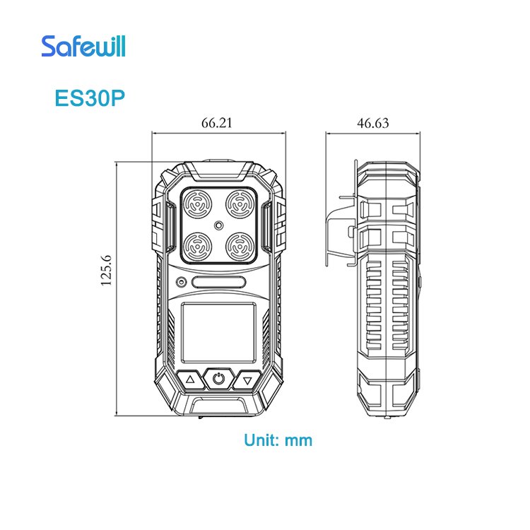 Safewill Factory Wholesale ES30P Multi 4 in 1 Gas Detector O2 H2S CO LEL Handheld Mini Gas Analyzer Confined Space Gas Detector