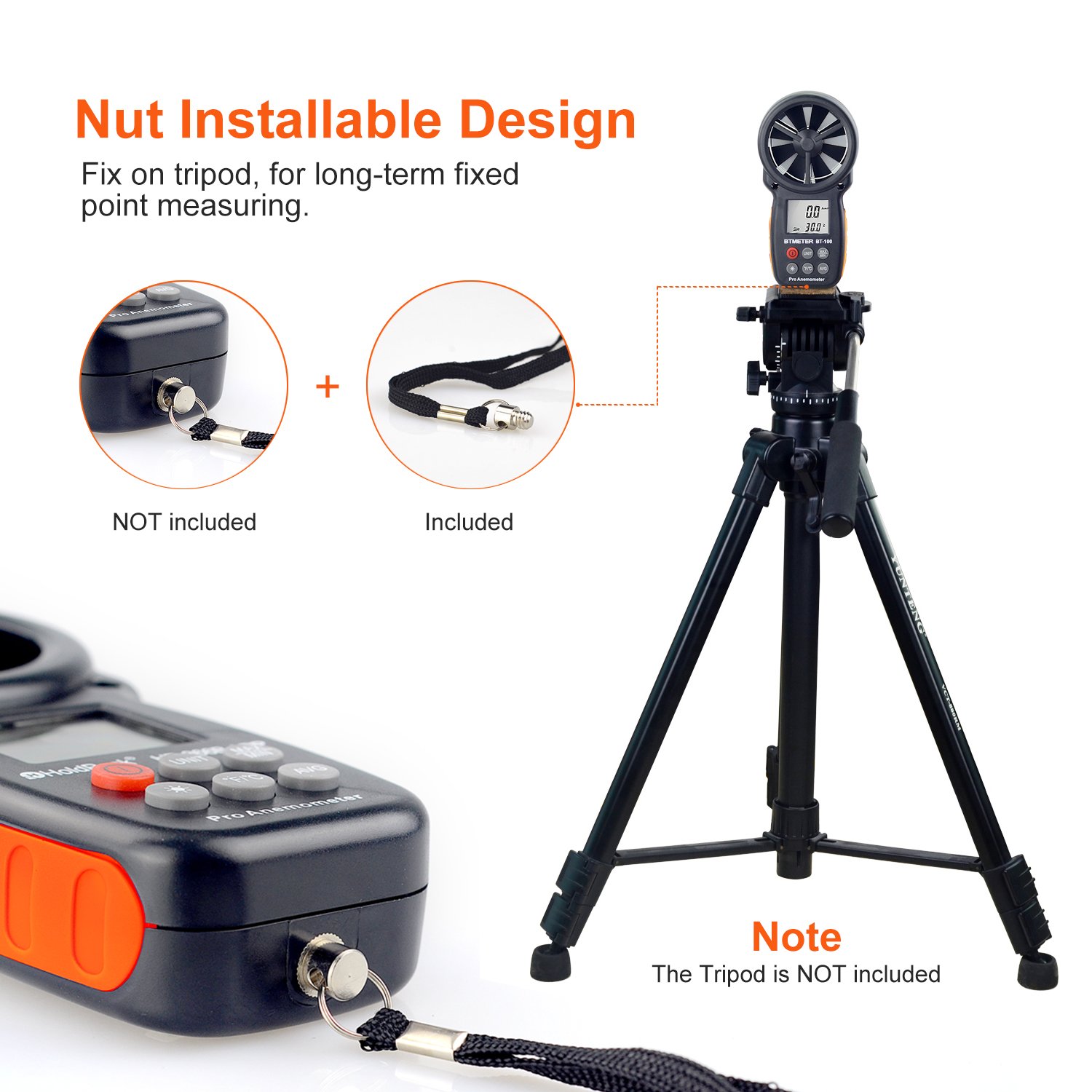 portable wind speed tester handheld Anemometer wind meter factory supply air flow meter wind speed sensor