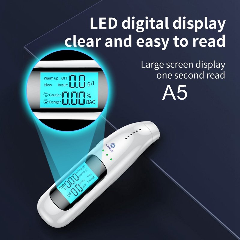 LANNX A5 Best Selling portable handheld digital Alcohol detector Meter checker Breath Tester mini alcoholtester breathalyzer