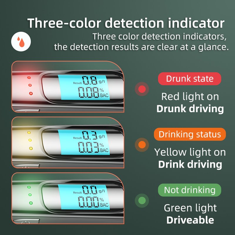 2024 C9 Russia Drunk driving alcohol tester alcohol detector fast response LCD digital display alcohol detector Japan
