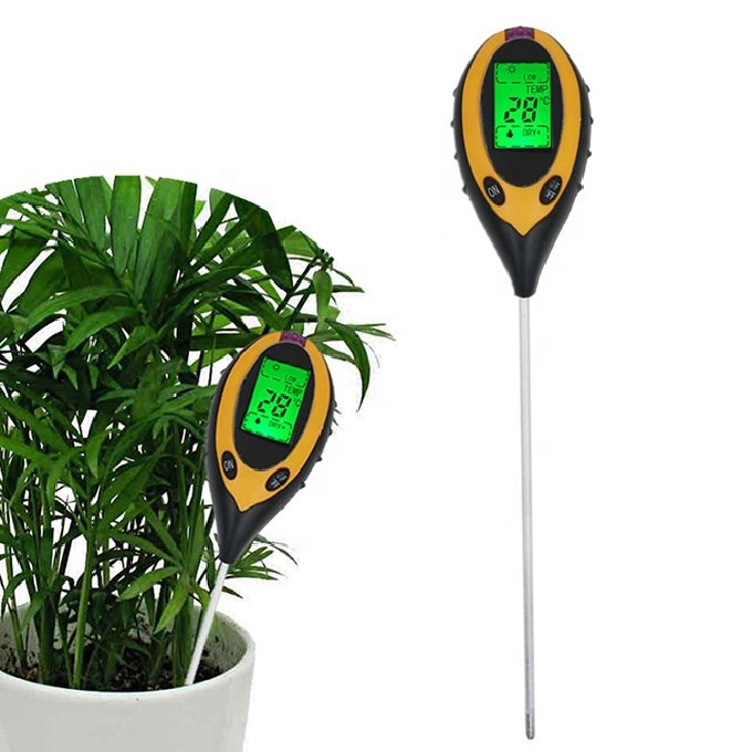 3 in 1 Soil PH Meter Sunlight PH Tester Garden Flowers Soil Moisture Sensor Meter Plants Acidity Humidity PH Monitor Detector