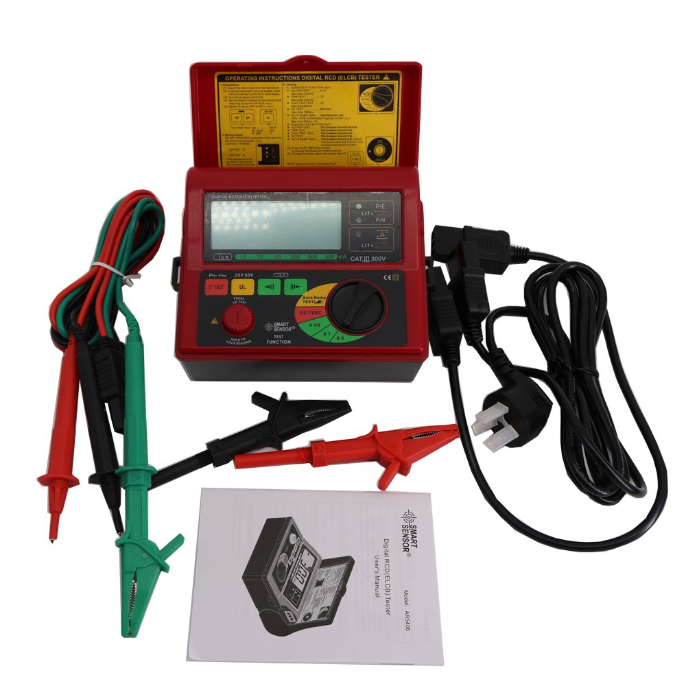 Smart Sensor AR5406 Digital RCD Tester Leakage Tester Leakage Current Test