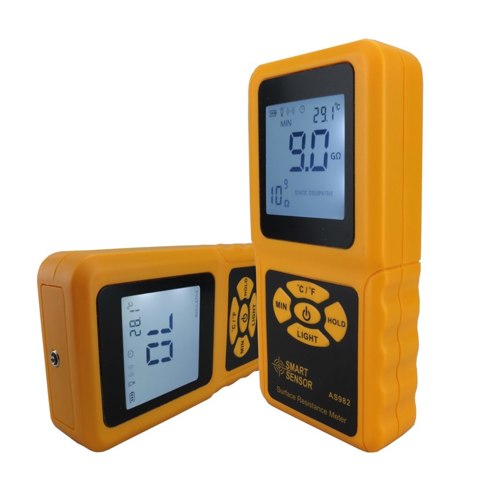 High quality digital surface resistivity tester / earth resistance tester
