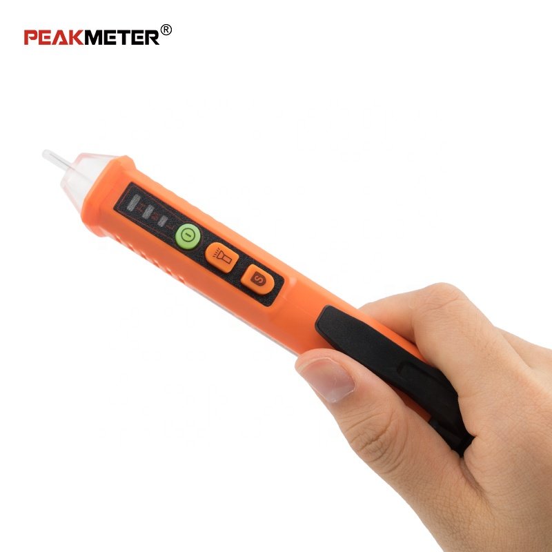 PEAKMETER PM8909 Craftsman Touchless AC live wire non-contact NCV detector voltage tester color box packaging