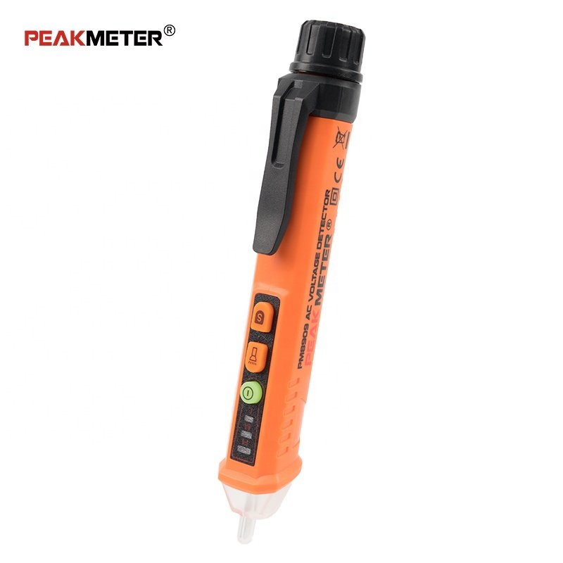 PEAKMETER PM8909 Craftsman Touchless AC live wire non-contact NCV detector voltage tester color box packaging
