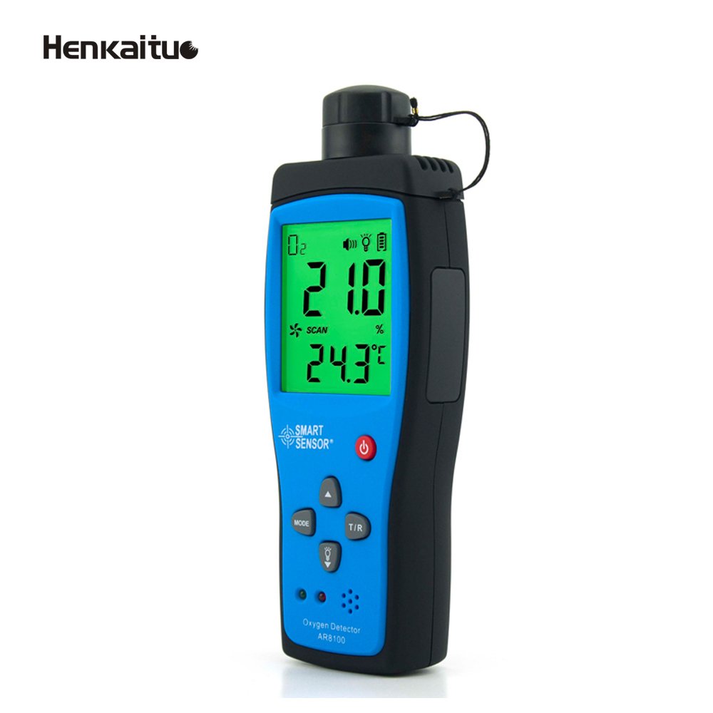 Smart sensor oxygen gas analyzer O2 concentration measuring range 0-30% detector tester AR8100