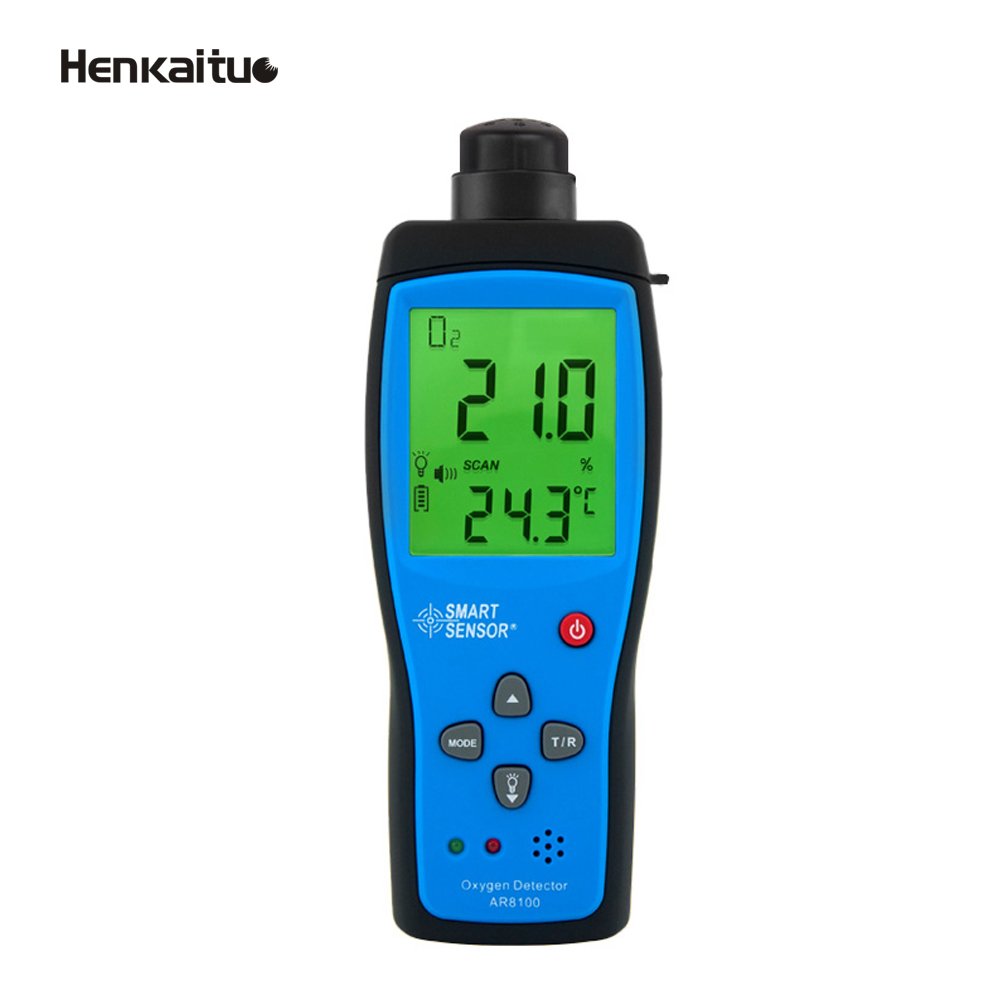 Smart sensor oxygen gas analyzer O2 concentration measuring range 0-30% detector tester AR8100