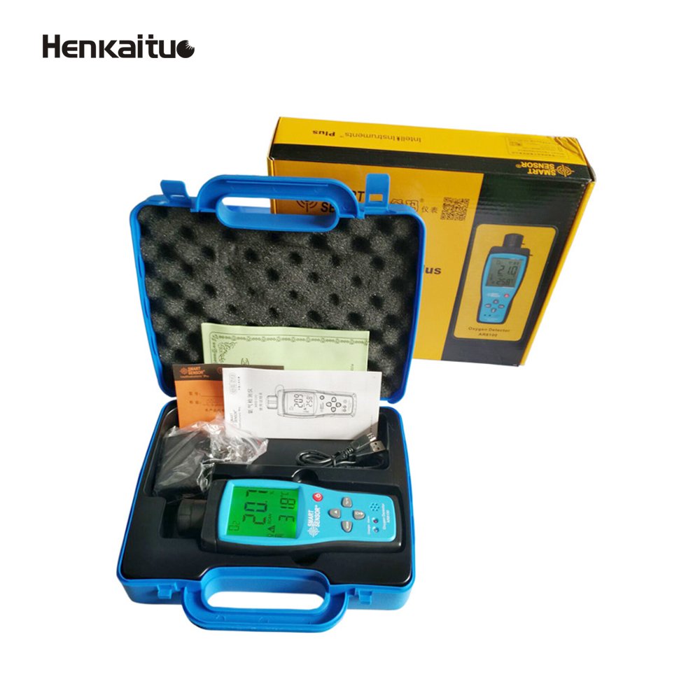 Smart sensor oxygen gas analyzer O2 concentration measuring range 0-30% detector tester AR8100