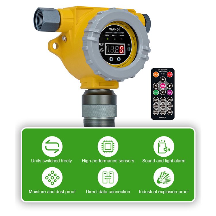 Wholesale Fixed Wall Mounted Electronic Gas Sensor Tester No Nitric Oxide Gas Leak Detector With Infrared Remote Control