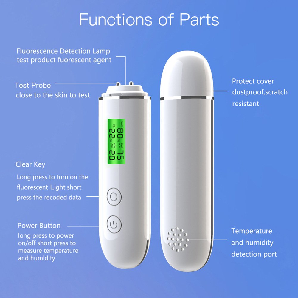 Digital LCD Facial Moisture Oil Tester Skin Sensor Analyzer Display for Detection Skin Condition