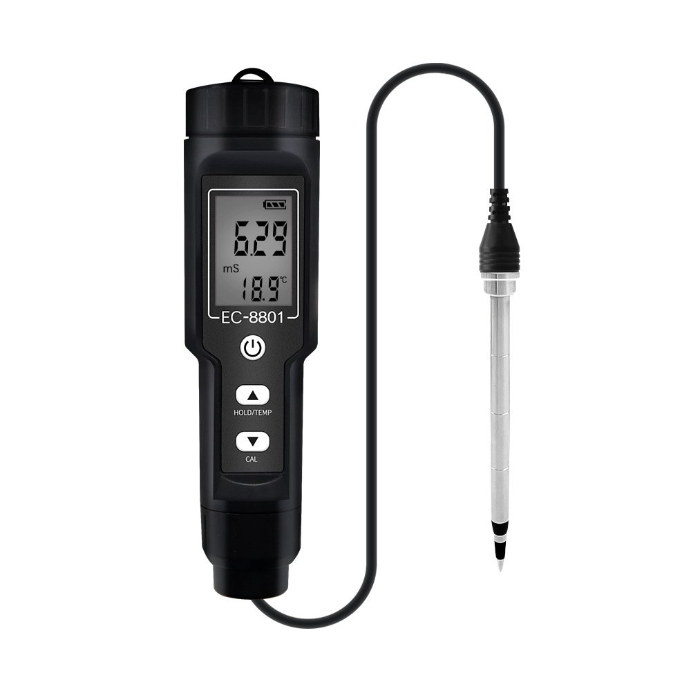 EC-8801 New EC TEMP Soil Tester for Gardens Potted Plants Horticulture Agriculture and Farms