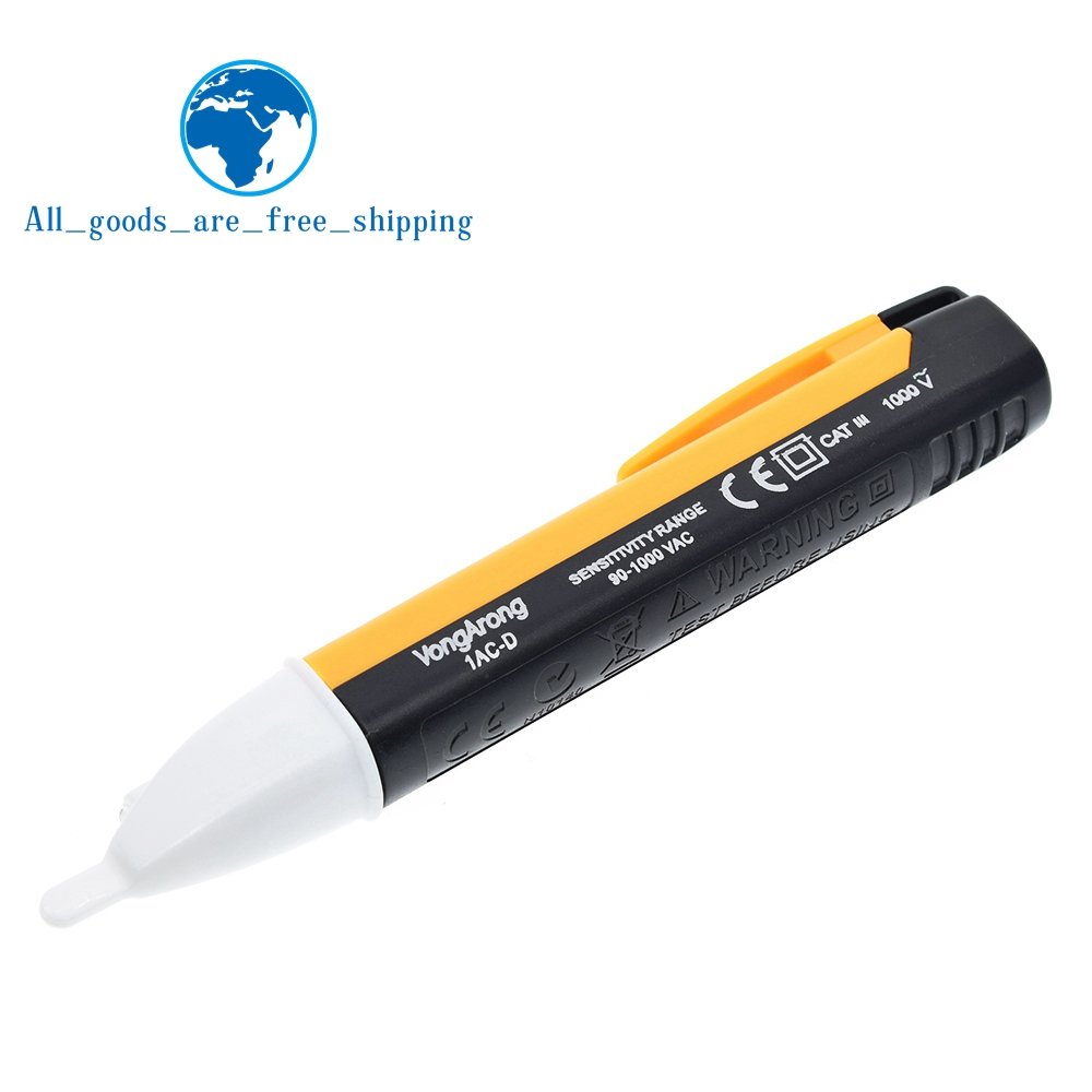 Electric indicator 90-1000V Non-Contact Socket Wall AC Power Outlet Voltage Detector Sensor Tester Pen LED light AC 110V-220V