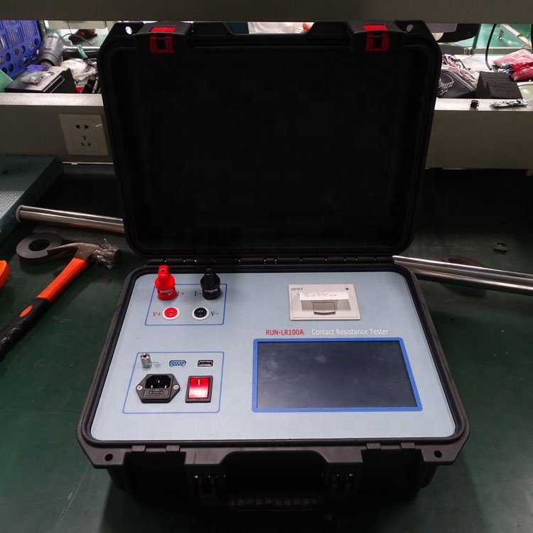 Testing Equipment Measurement Instruments 100A Contact Resistance Tester Portable Loop Resistance Tester with LCD Display