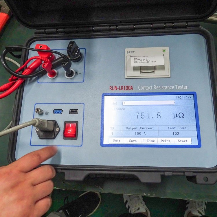 Testing Equipment Measurement Instruments 100A Contact Resistance Tester Portable Loop Resistance Tester with LCD Display