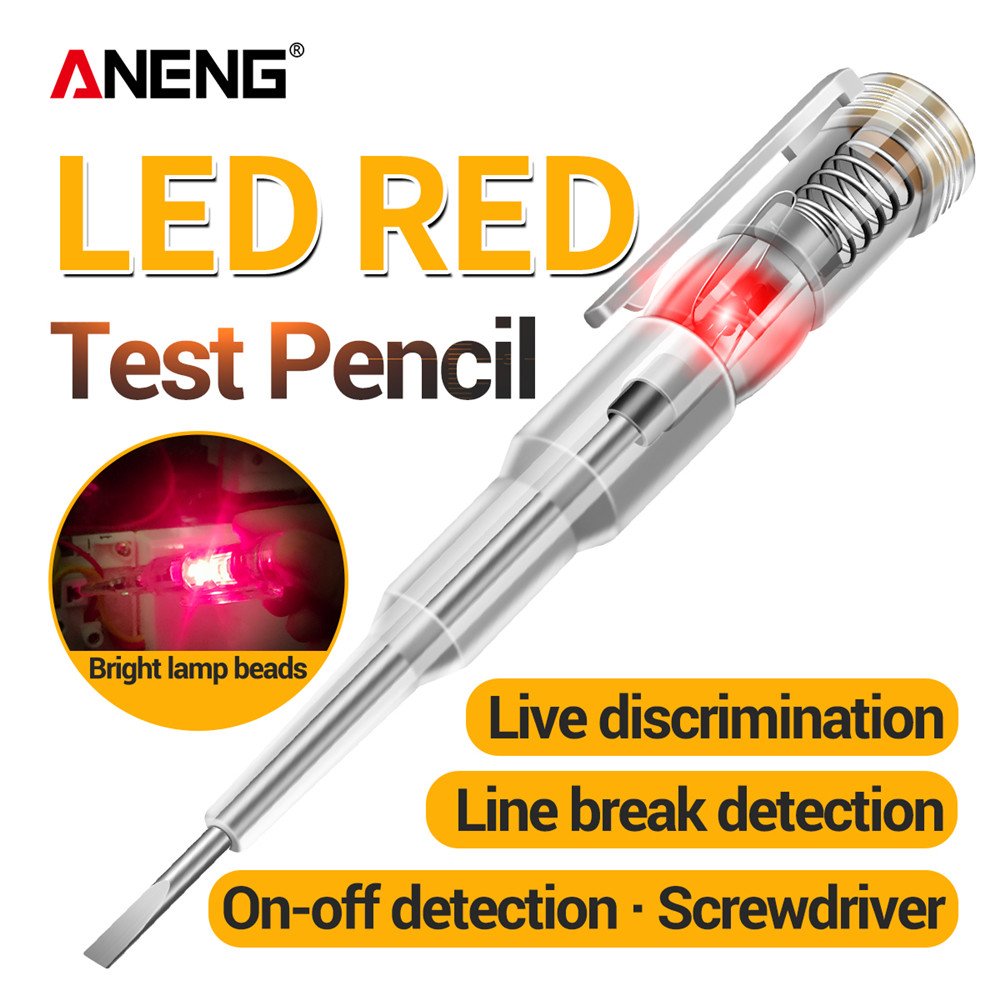 ANENG B09 Electric Screwdriver Probe With Indicator Light Voltage Meter Sensor Pen Detector Tester Tool AC/DC Plastic Induced