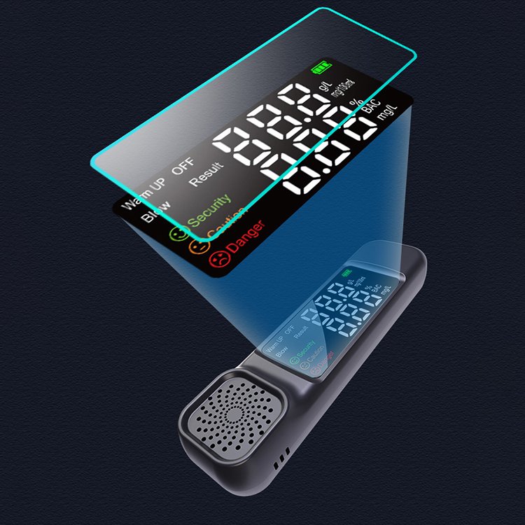 Portable Alcohol Detector Handheld Digital Alcohol Breath Tester Breathalyzer