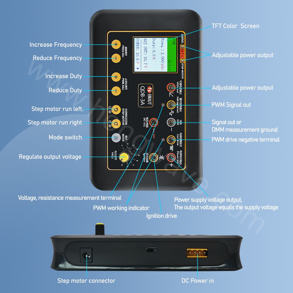 Update QDB-2A Auto Sensor Simulator Vehicle Automobile Signal Generator Voltmeter QDB-3A Car Oxygen Oil Pressure Sensor Tester