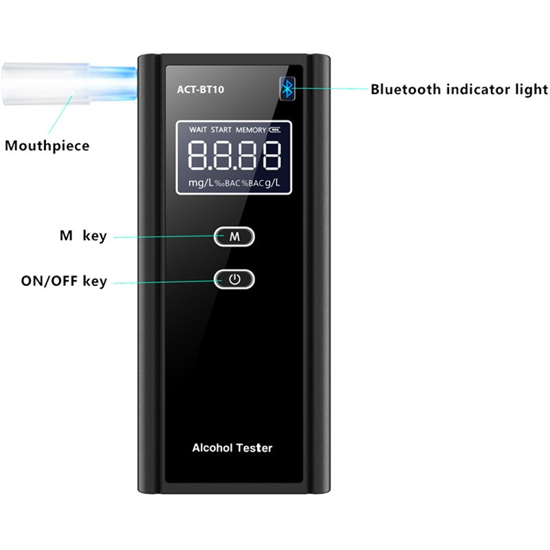 Factory Bluetooth alcohol tester new phone connected alcohol tester factory