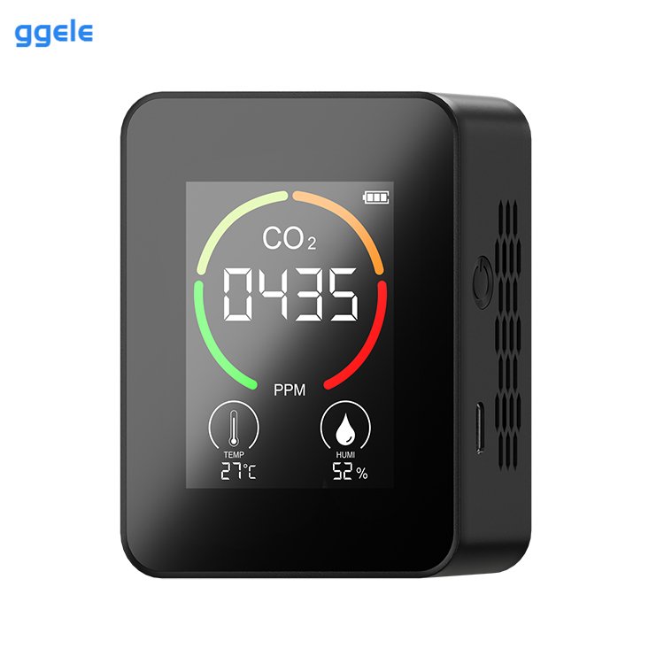 ggele Wall Mount Portable Infrared Wifi Air Quality Monitor Co2 Meter Detector Temperature Humidity Sensor