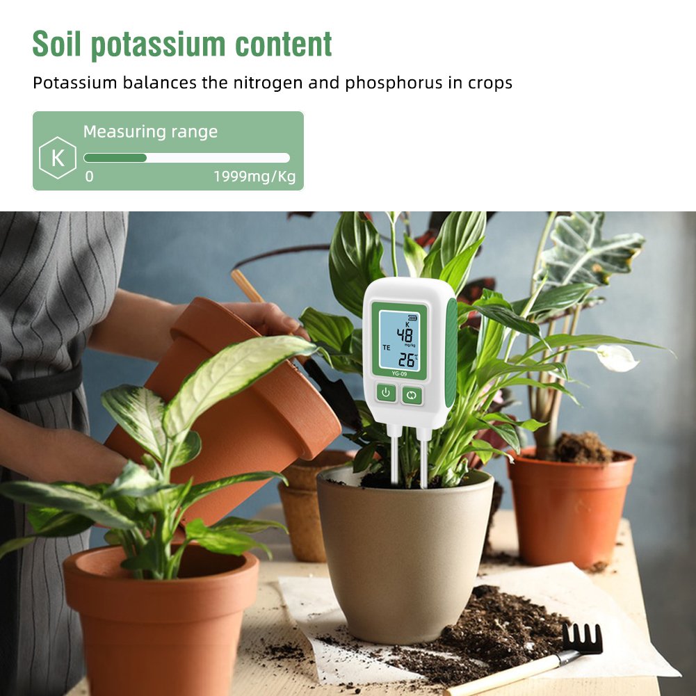 Portable LCD Large Screen Display Soil Nutrient Tester Soil NPK Sensor Soil Detector Analyzer