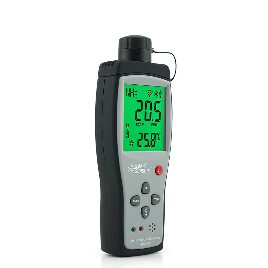 Smart sensor Handheld Ammonia Gas NH3 Detector Meter Tester Monitor Range 0-100PPM Sound Light Alarm Gas Analyzers AR8500