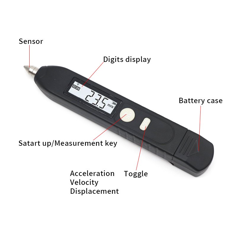 TM63C Portable Digital Vibration Detector Handheld Vibration Meter High precision vibration meter