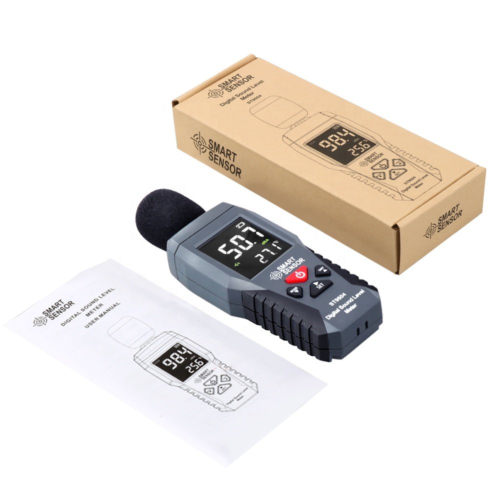 Smart Sensor ST9604 30-130 dB Noise Level Decibel Detector Audio Tester Metro Diagnostic-Tool Digital Sound Level Noise Meter