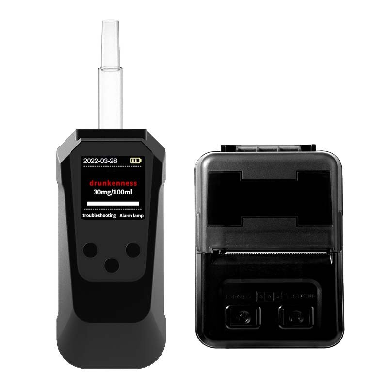Customized Semiconductor high-precision smart sensor handheld alcohol detector tester with hygienic disposable blowpipe