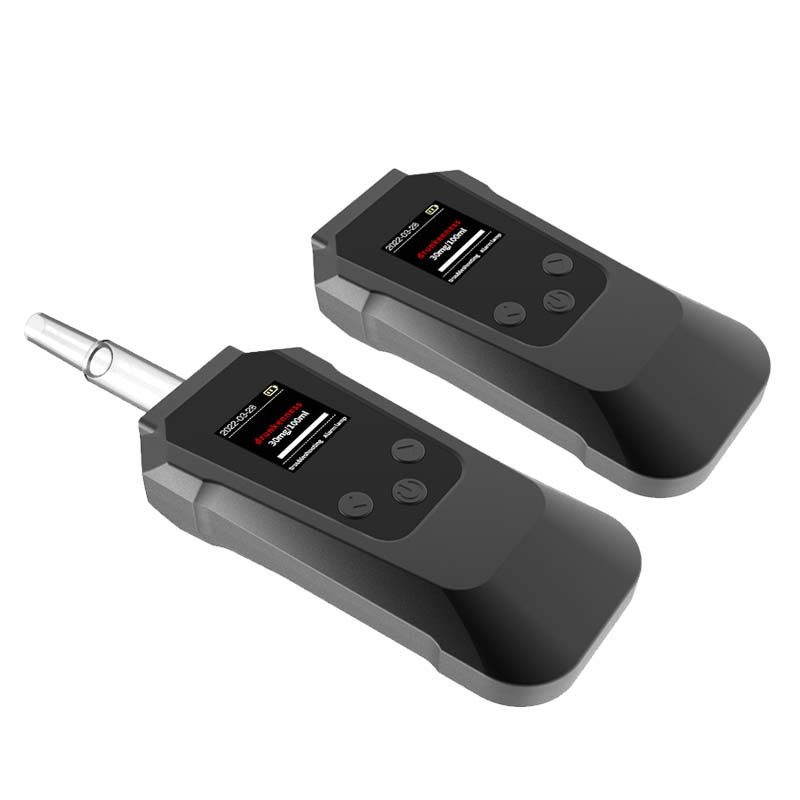Customized Semiconductor high-precision smart sensor handheld alcohol detector tester with hygienic disposable blowpipe