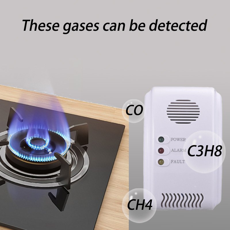 WEAJA Household Gas Tester Meter with Alarm New Home Gas Detector and Combustible Gas Sensor