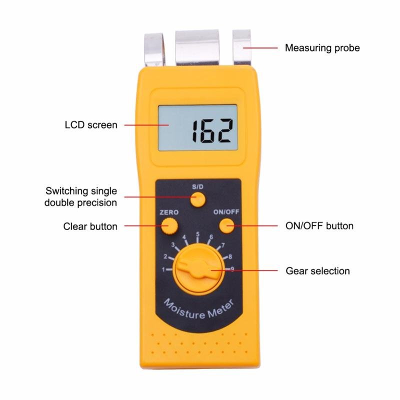 NEW arrival DM200P Digital Paper Moisture Meter Tester 0-50% Papers hygrometer High Performance Portable
