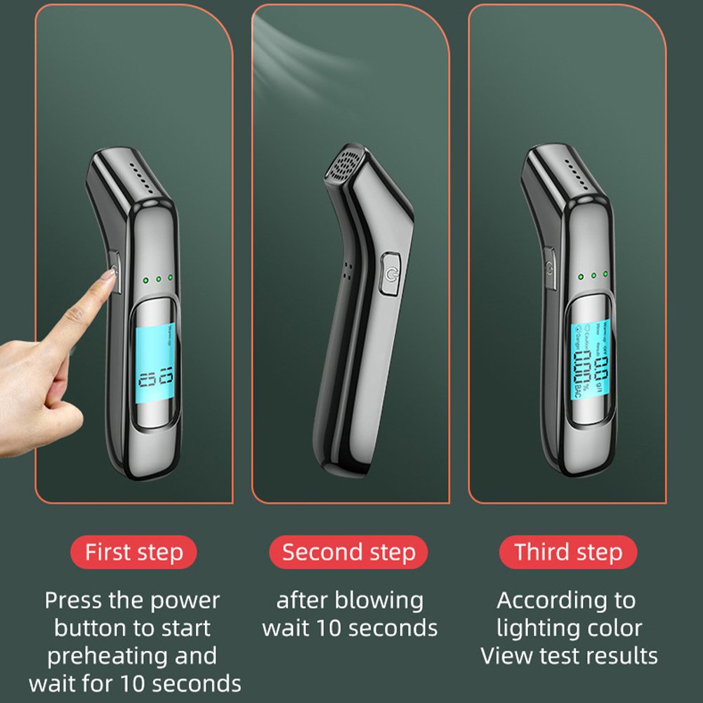 C9 Professional Alcohol Breath Tester Breathalyzer Analyzer Detector Test Portable Breathalyser Device LCD