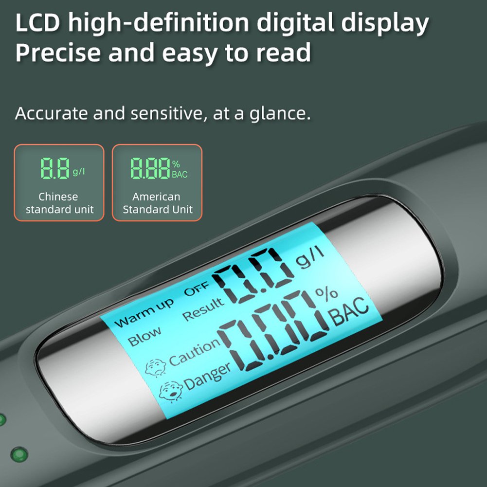 C9 Professional Alcohol Breath Tester Breathalyzer Analyzer Detector Test Portable Breathalyser Device LCD
